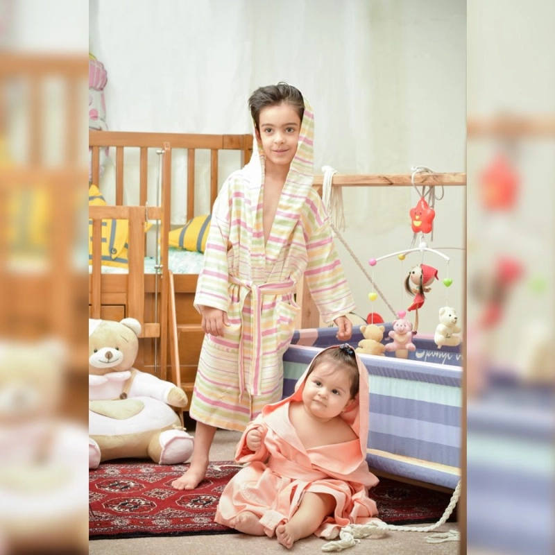 حوله کودک تن پوش یزدی طرح راه راه