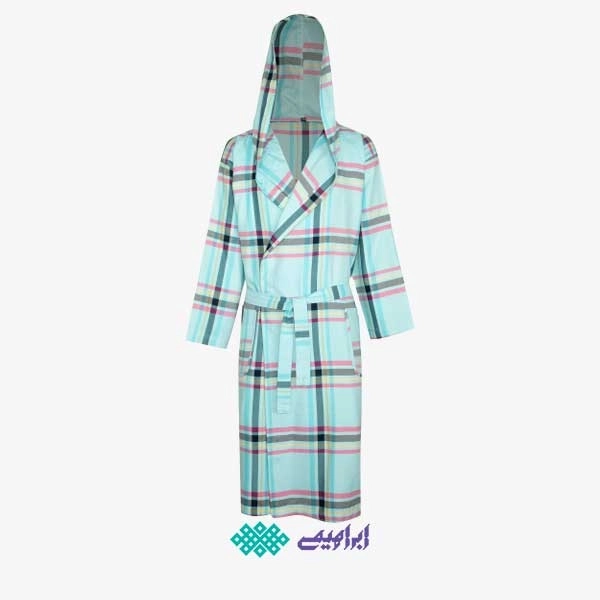 حوله تن پوش یزدی ابراهیمی چهارخونه زمینه روشن سایز ایکس لارج