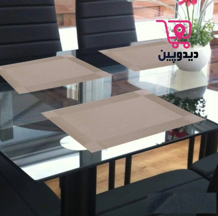 زیربشقابی مت رستورانی مدرن جدید مدل tq-001 تک عددی رنگ نسکافه ای