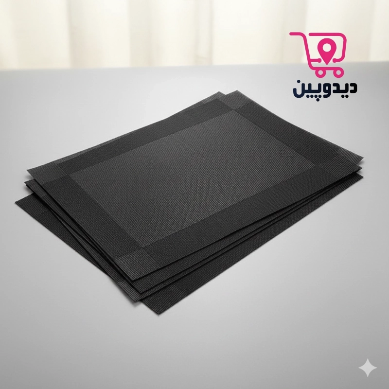 زیربشقابی مت رستورانی مدرن جدید مدل tq-001 تک عددی رنگ مشکی