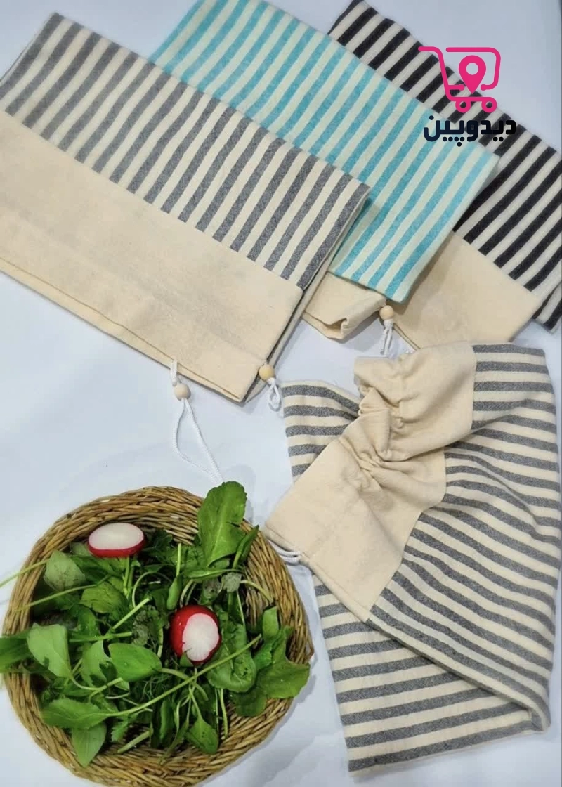 کیسه نان نخی مدل راه راه