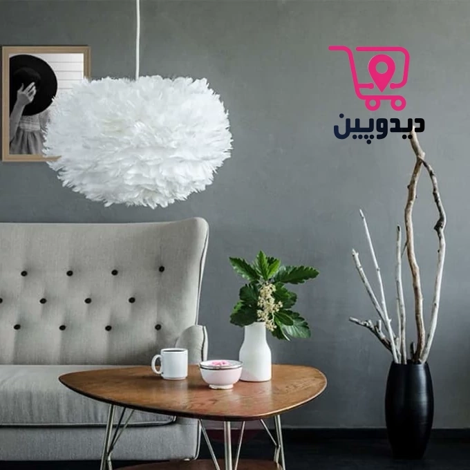لوستر پر مدرن چراغ آویز پر