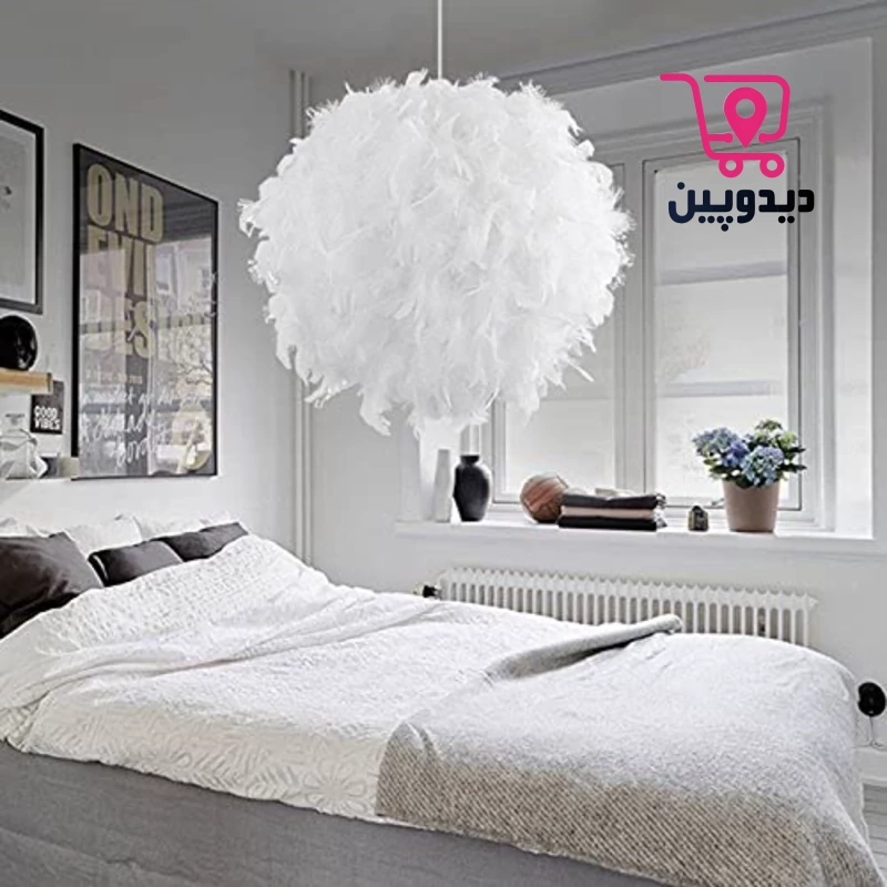 لوستر پر مدرن چراغ آویز پر