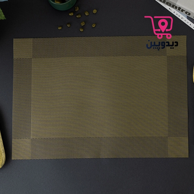 زیربشقابی مت رستورانی مدرن جدید مدل tq-001 تک عددی رنگ زیتونی