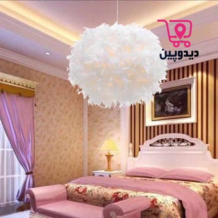لوستر پر مدرن چراغ آویز پر