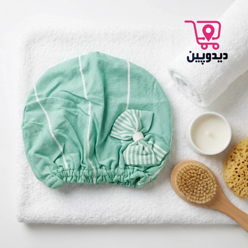 کلاه حمام دورکش دولایه ضخیم نخی