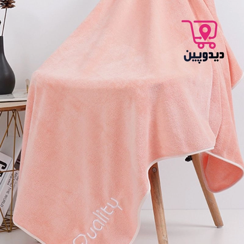 حوله استخری میکروفایبر مدل دورنوار دار ابعاد 140 در 70